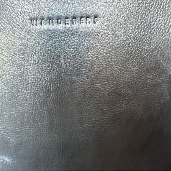 Wanderers Travel Co Gemma Large Tote Handbag Black Cow Leather Magnet Closure - Picture 15 of 15